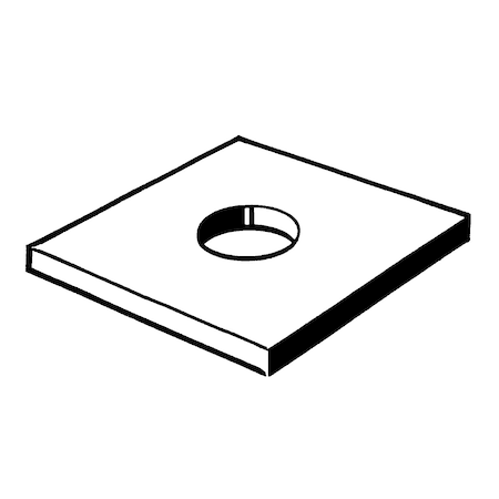 Midwest Fastener Square Washer, Fits Bolt Size 3/4 in , Steel Galvanized Finish, 16 PK 54915